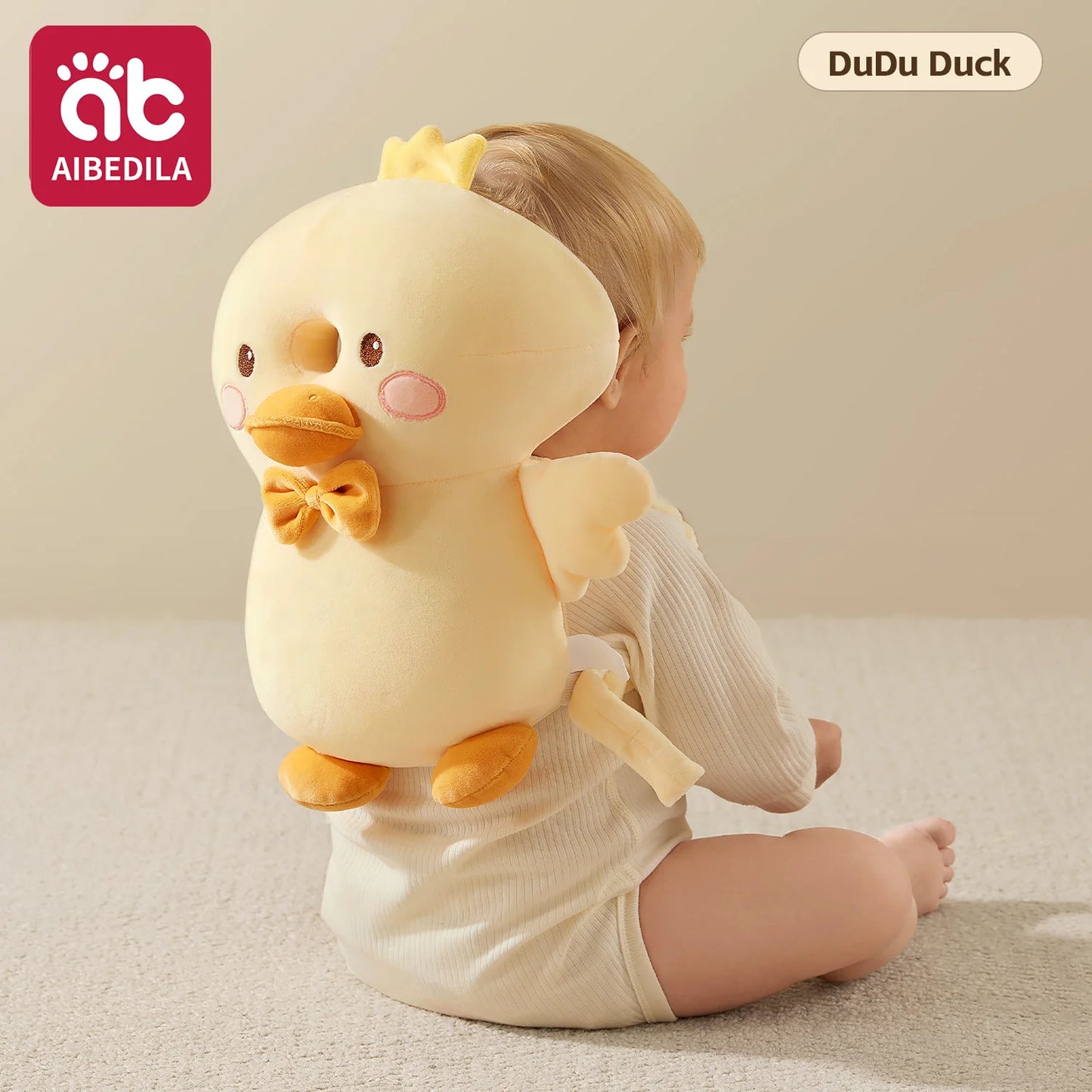 AIBEDILA Triple-sided Fall Baby Head Protector Pillow Cute Animals Anti-Fall Pillow for Crawling Walking Toddler Back Safety Pad