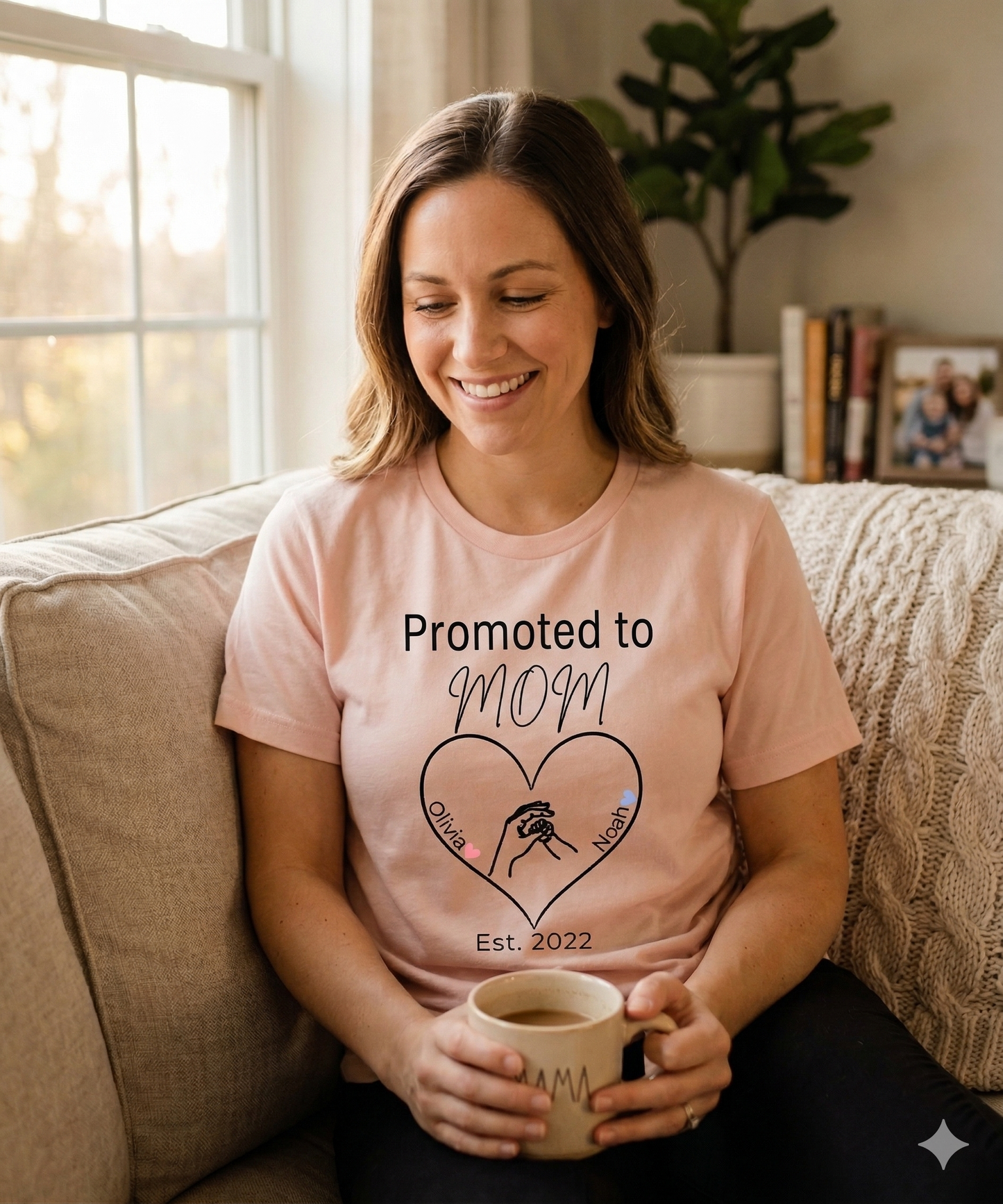 Promoted to Mom Personalized Tee
