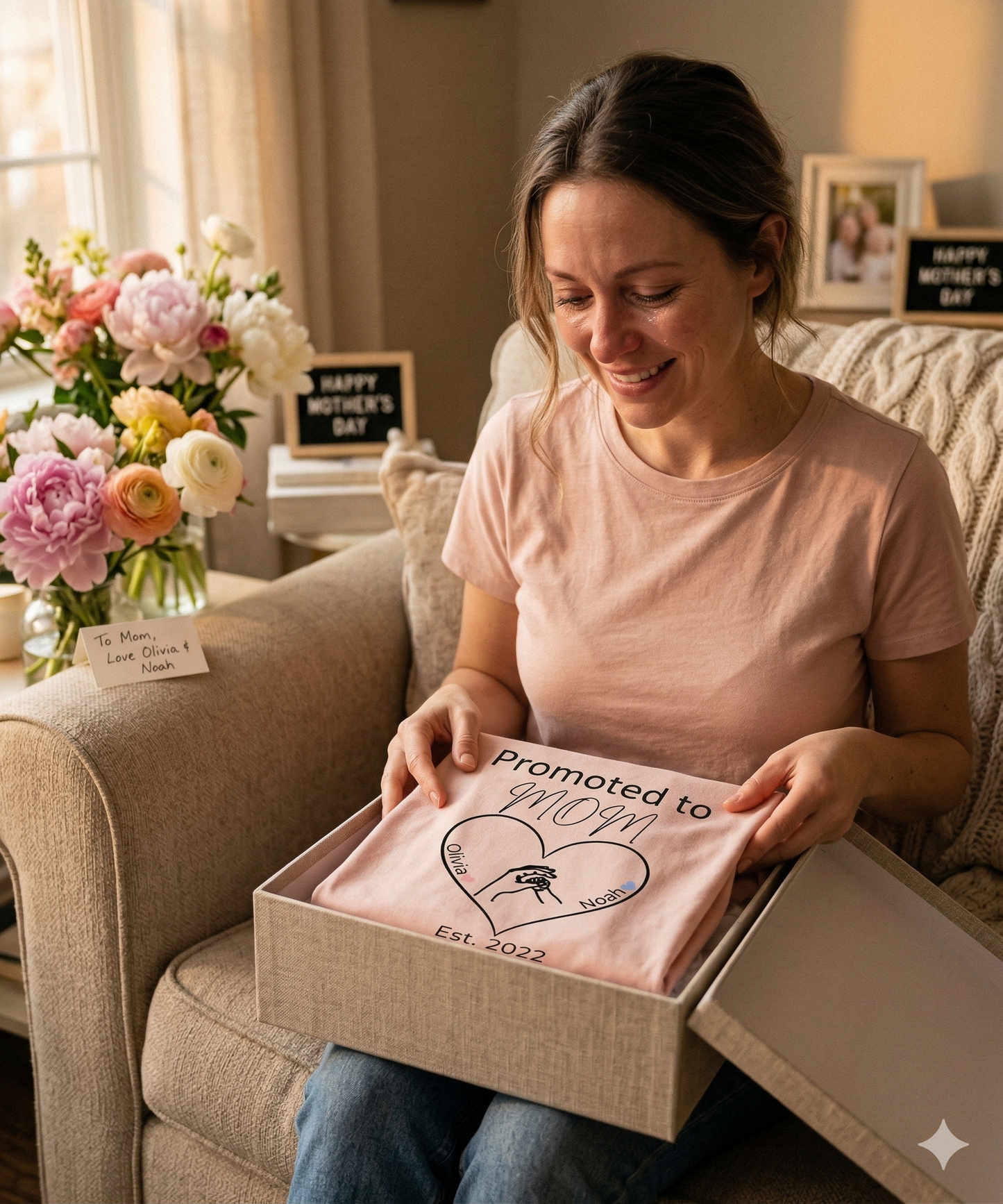 Promoted to Mom Personalized Tee