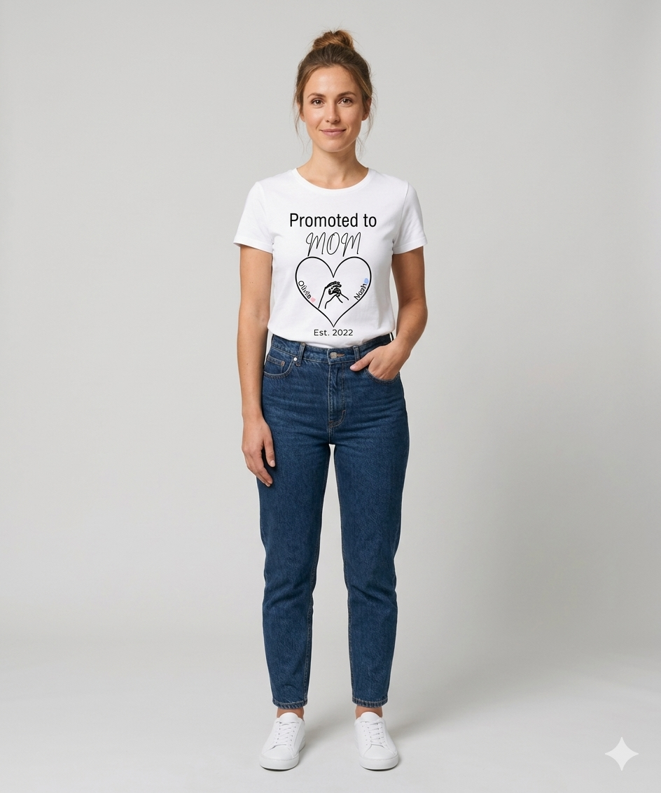 Promoted to Mom Personalized Tee