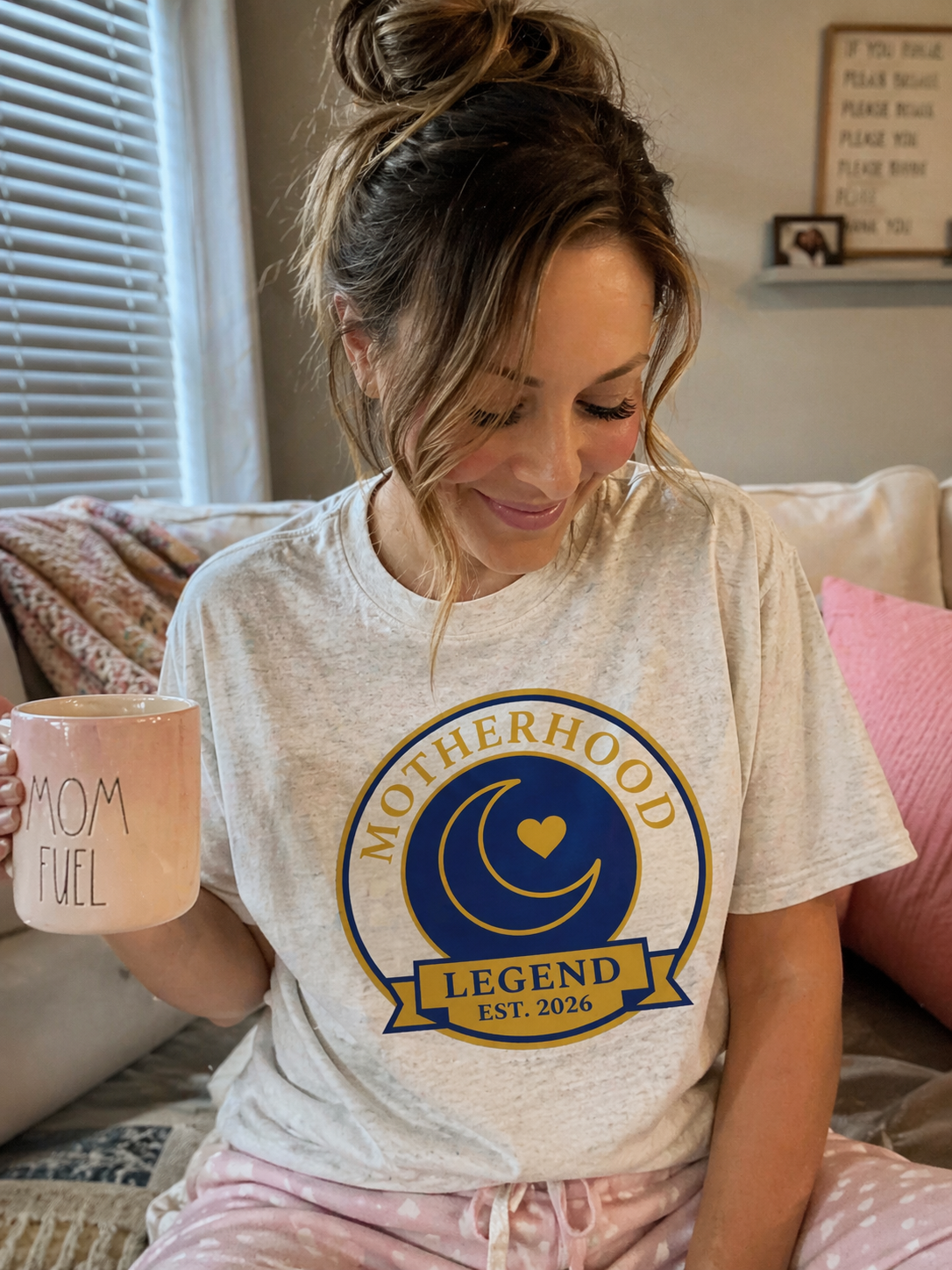 Motherhood Legend Tee – Est. 2026 Crescent Moon Shirt