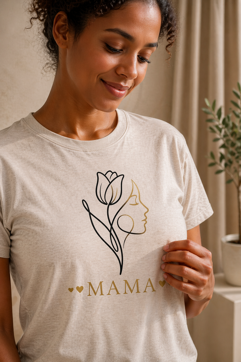 Floral Face Mama Shirt