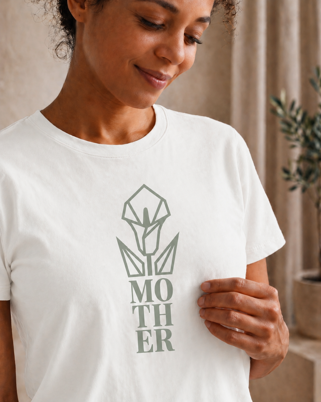 Geometric Flower Mother T-Shirt