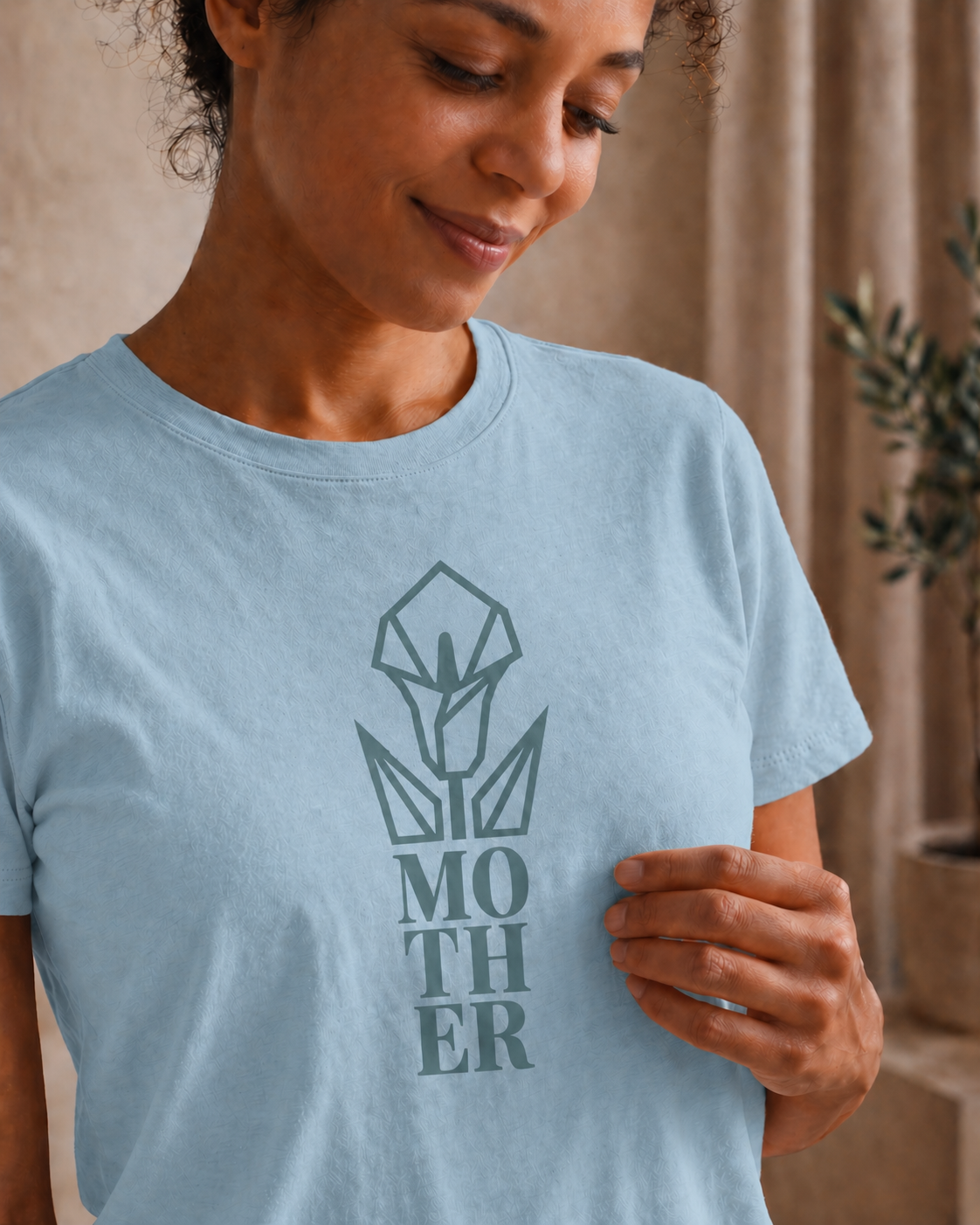 Geometric Flower Mother T-Shirt
