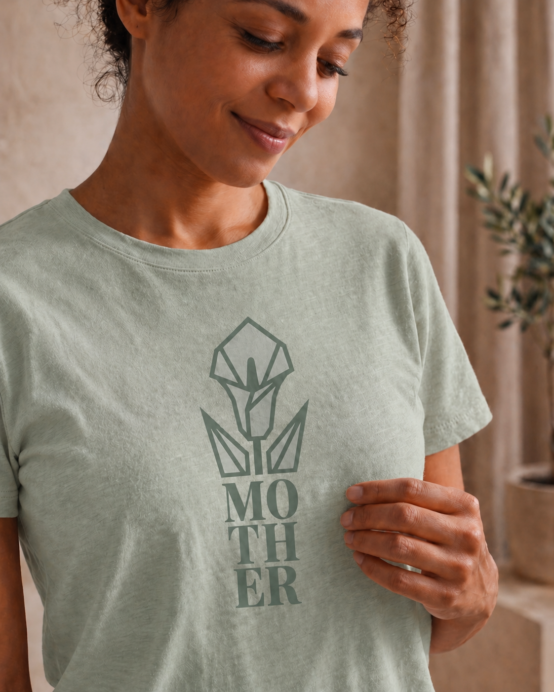 Geometric Flower Mother T-Shirt