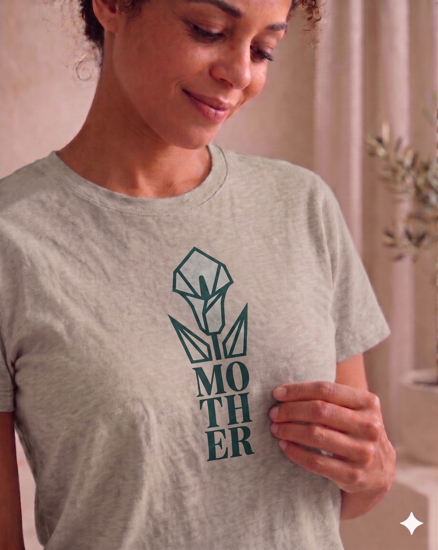 Geometric Flower Mother T-Shirt