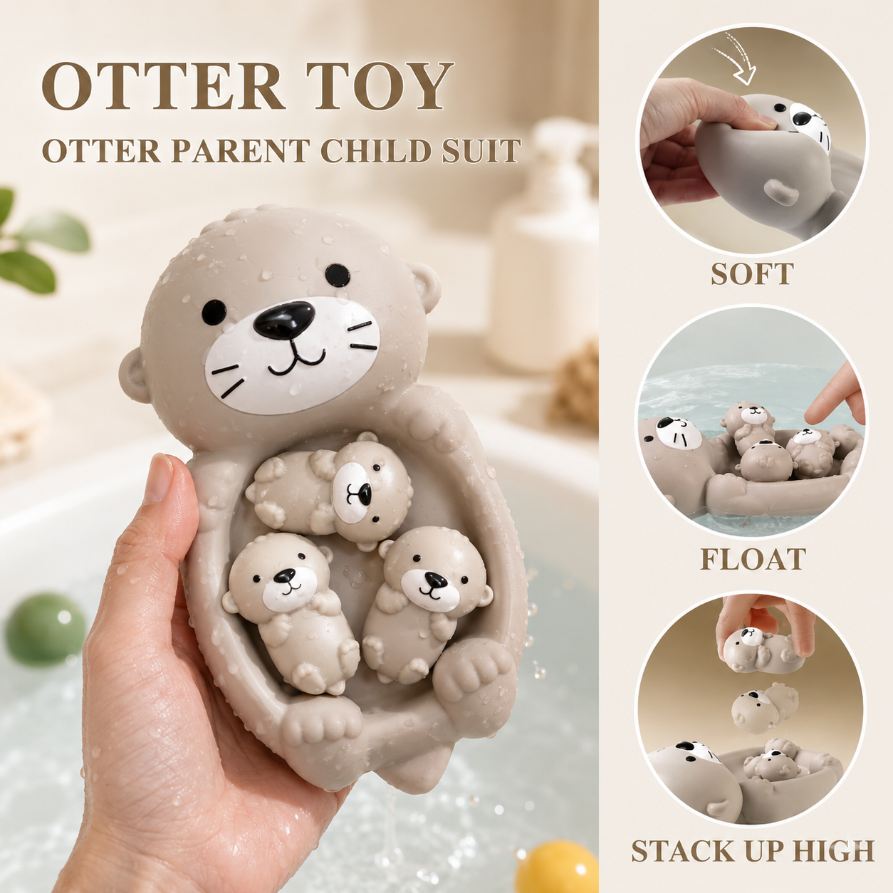 Floating Animal Bath Toy Set
