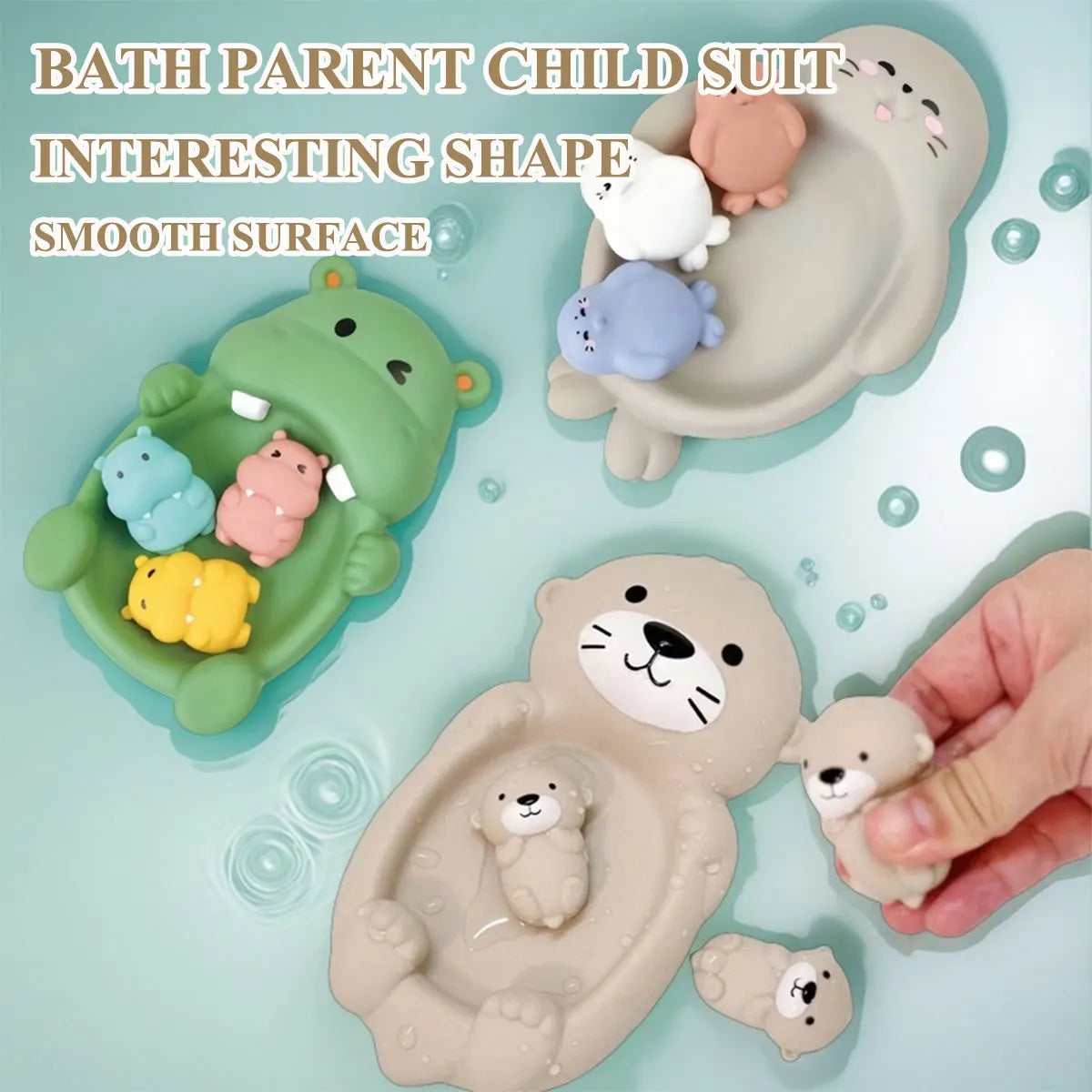 Floating Animal Bath Toy Set