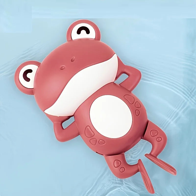Wind-Up Swimming Frog Bath Toy Set