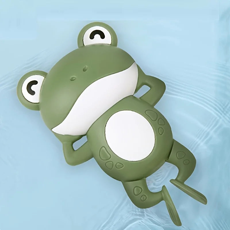 Wind-Up Swimming Frog Bath Toy Set
