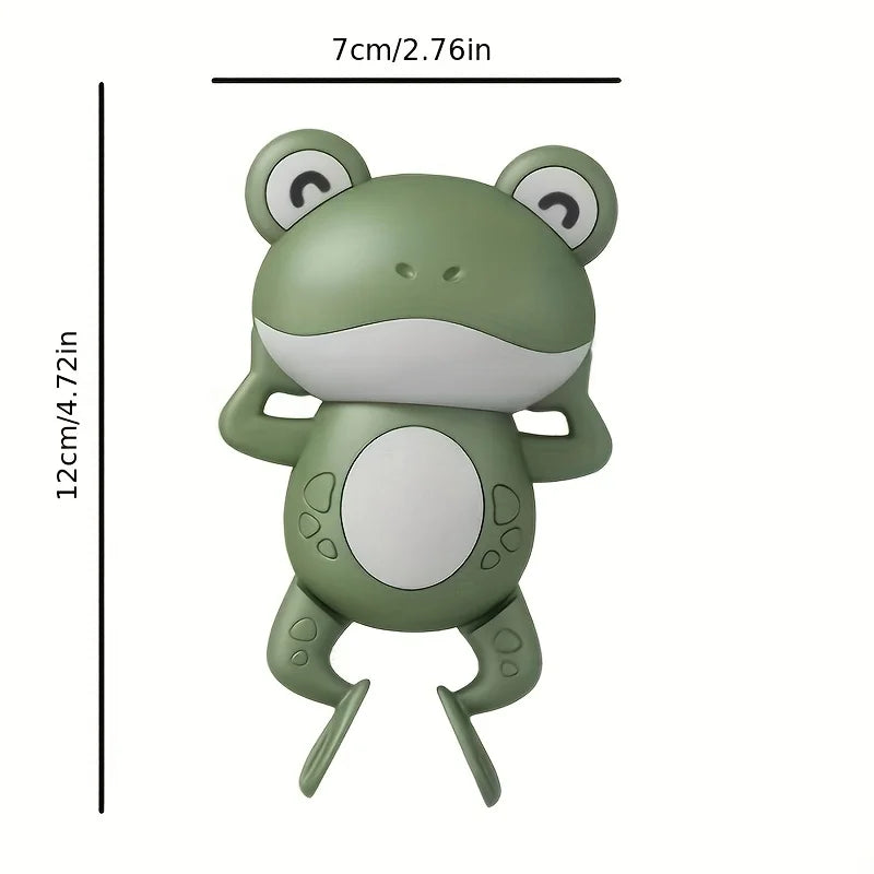 Wind-Up Swimming Frog Bath Toy Set