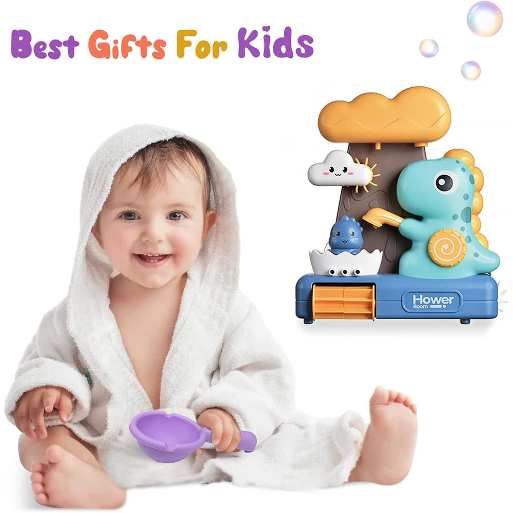 Toddler Dinosaur Bath Toy with Suction Cups