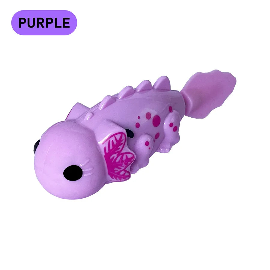 Cute Outdoor Children's Electronic Light Sensing Bathtub Interactive Toy Can Swim Colorful Pet Salamander Dinosaur Holiday Gift