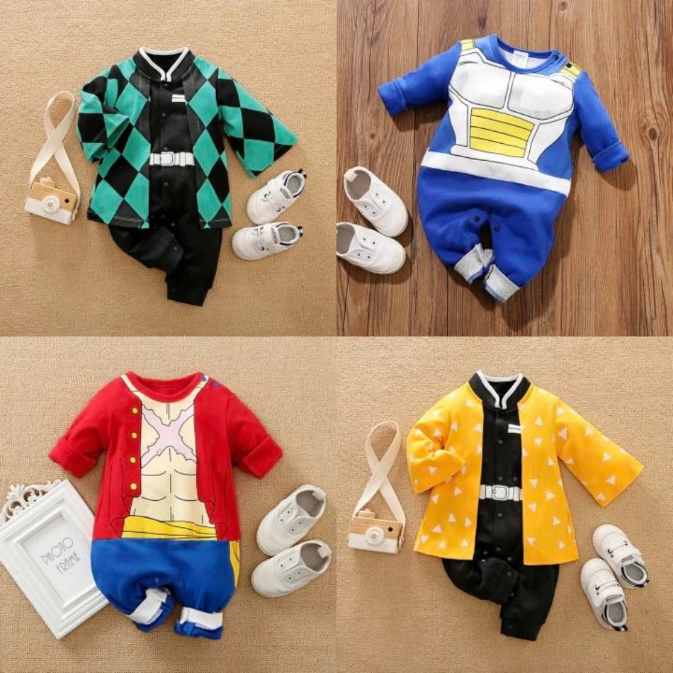 Baby Animation Role Rompers Newborn Training Outfit Infant Halloween Cartoon Cosplay Costume Jumpsuit Easter Kids Anime Clothes