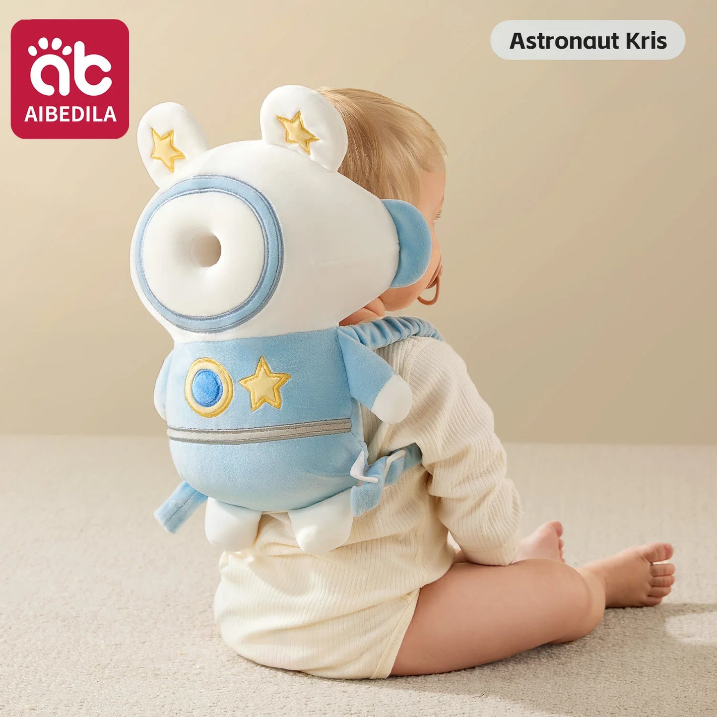 AIBEDILA Triple-sided Fall Baby Head Protector Pillow Cute Animals Anti-Fall Pillow for Crawling Walking Toddler Back Safety Pad