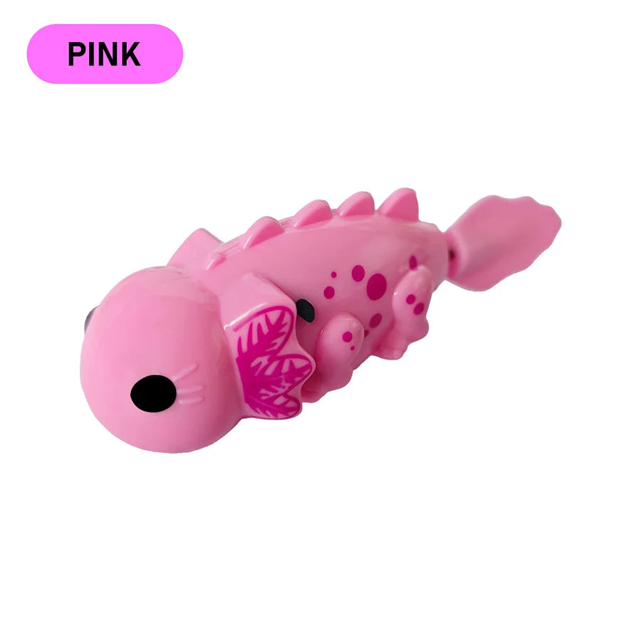 Cute Outdoor Children's Electronic Light Sensing Bathtub Interactive Toy Can Swim Colorful Pet Salamander Dinosaur Holiday Gift