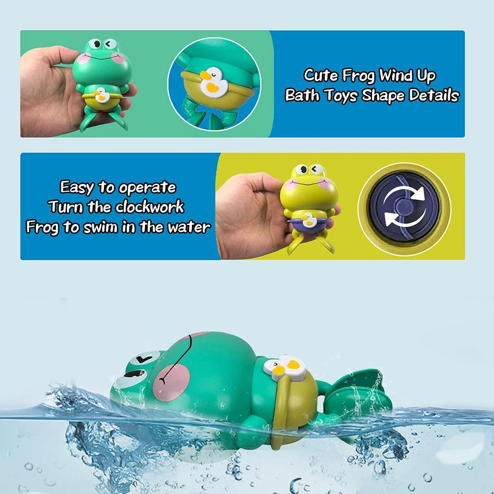 Floating Frog Bath Toy Set