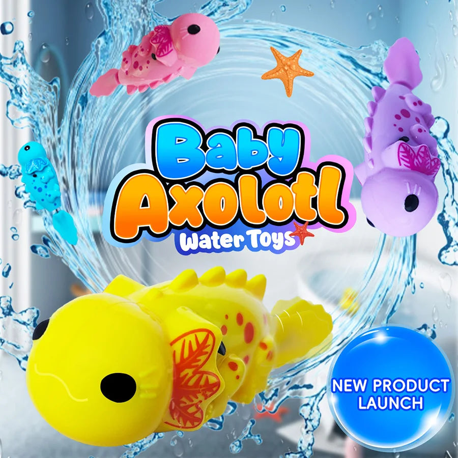 Cute Outdoor Children's Electronic Light Sensing Bathtub Interactive Toy Can Swim Colorful Pet Salamander Dinosaur Holiday Gift